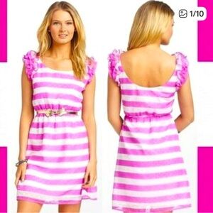 NWOT Lilly Pulitzer Danna Pansy Purple White Dress